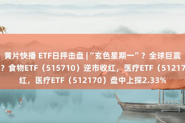 黄片快播 ETF日抨击盘 |“玄色星期一”？全球巨震，资金流入A股可期？食物ETF（515710）逆市收红，医疗ETF（512170）盘中上探2.33%