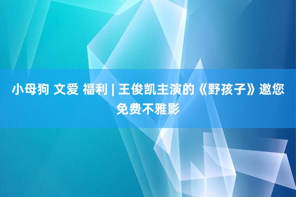 小母狗 文爱 福利 | 王俊凯主演的《野孩子》邀您免费不雅影